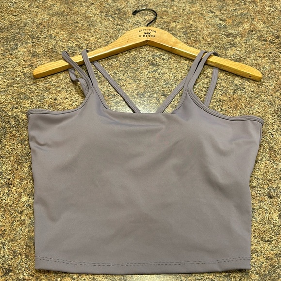 Lily&Lottie Womens Shapewear Bra Lilac Size XL Sports Bra/Tank Rounded Neckline - Picture 3 of 6